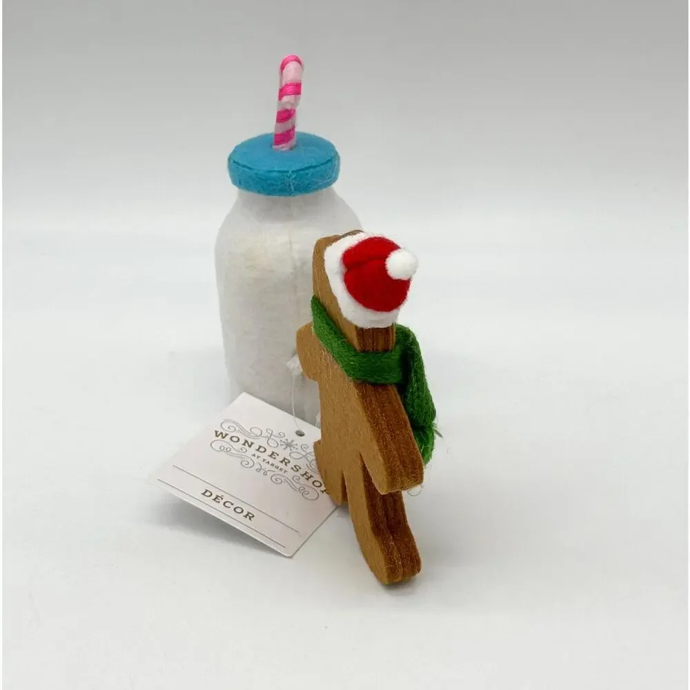 Target Wondershop Duo Christmas Gingerbread Man Cookie & Milk 2024 NEW